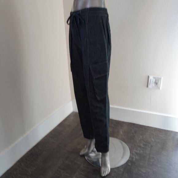 Brunello Cucinelli Jeans Monili Tab Tapered Leg Blue Denim 100% Cotton Size 4 - Picture 8 of 10